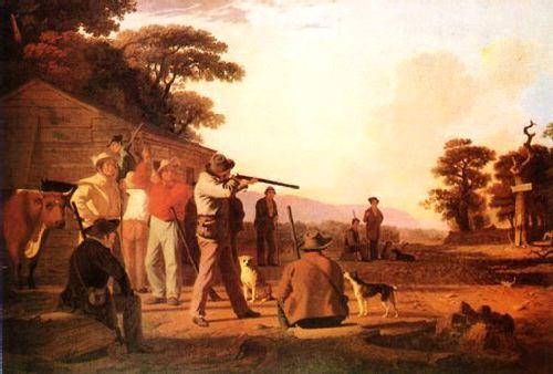 George Caleb Bingham Shooting for the Beef oil painting picture